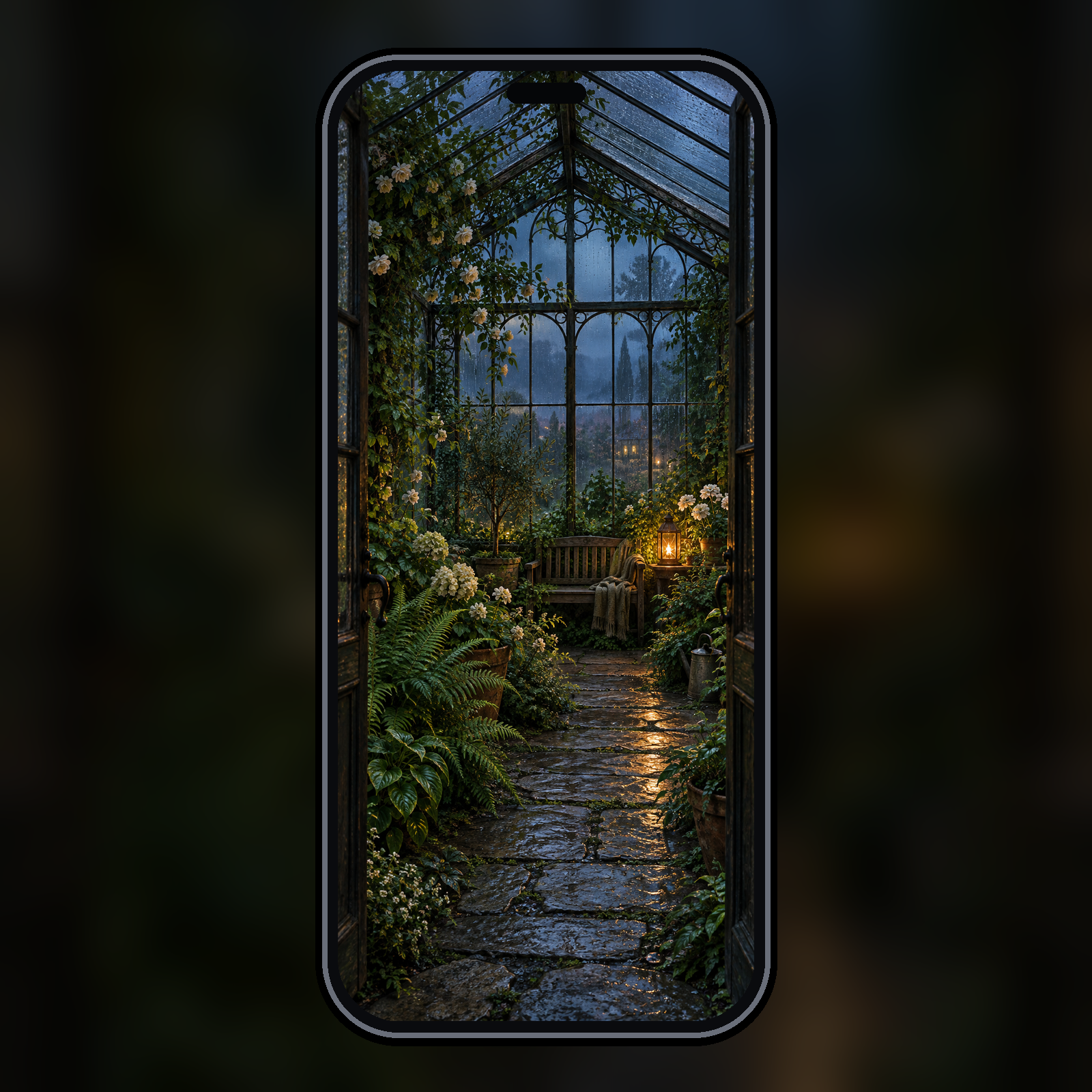 Aperçu de La Serre sous la pluie sur smartphone